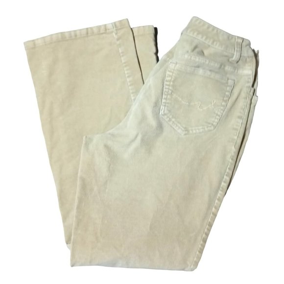 St Johns Bay Corduroy Pants Womens Size 10 Stretch Khaki Beige Boot Cut - Picture 1 of 14